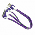 Kabel Micro USB Fioletowy Płaski Sznurówka (nowa)