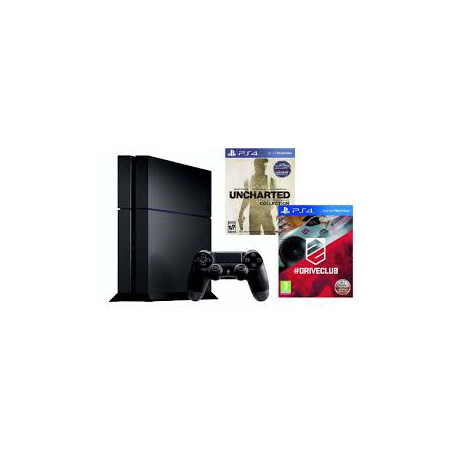 PlayStation 4 Basic 1TB CUH-1216B + DRIVECLUB + UNCHARTED KOLEKCJA NATHANA DRAKE'A [POL] (używana) (PS4)