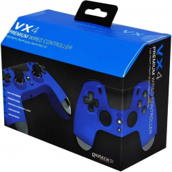 Gioteck Kontroler przewodowy VX4 PS4/PC Niebieski (nowa)