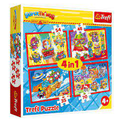 TREFL PUZZLE SUPER ZINGS SUPER THINGS 4W1 (nowa)
